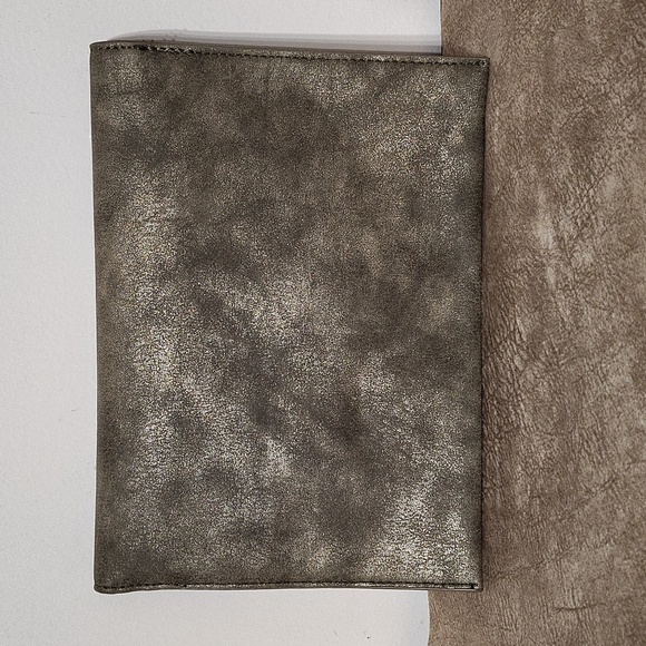 Anthropologie Metallic Envelope Clutch Bag with a Distressed Finish and a Tassel - Picture 9 of 10